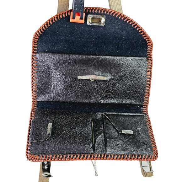 Vintage 1970's Tooled Leather Wallet Clutch - Picture 8 of 11